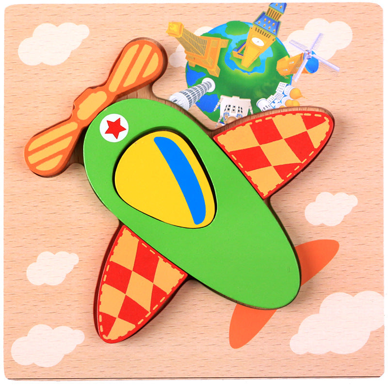 3D Animal Wooden Puzzle for Kids Ages 1-3